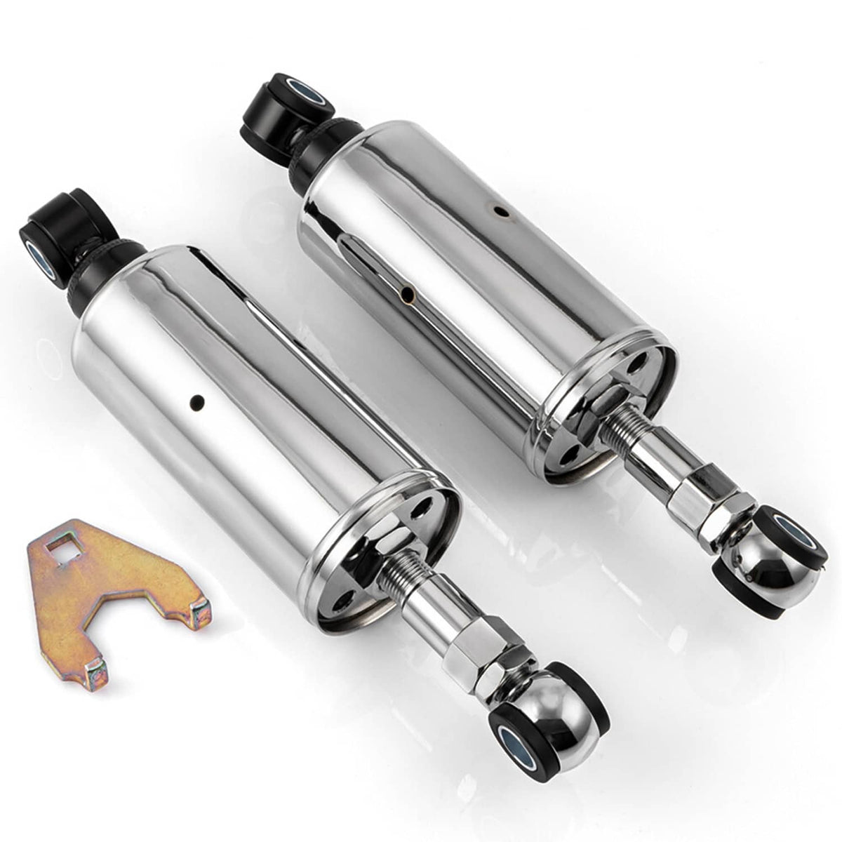 Solidspare Chrome Adjustable Lowering Shocks For Harley Softail FXST FLST Heritage 89-99 US