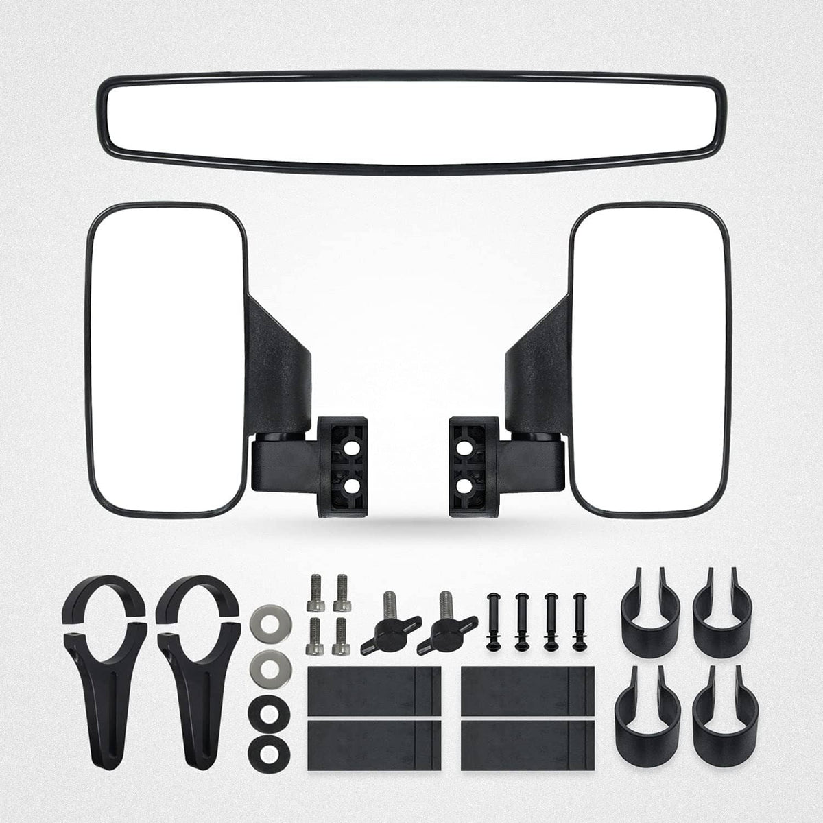 Solidspare UTV 2" Rear-View Wide Center Side Mirrors Set For Honda Talon 1000R 1000X Can Am