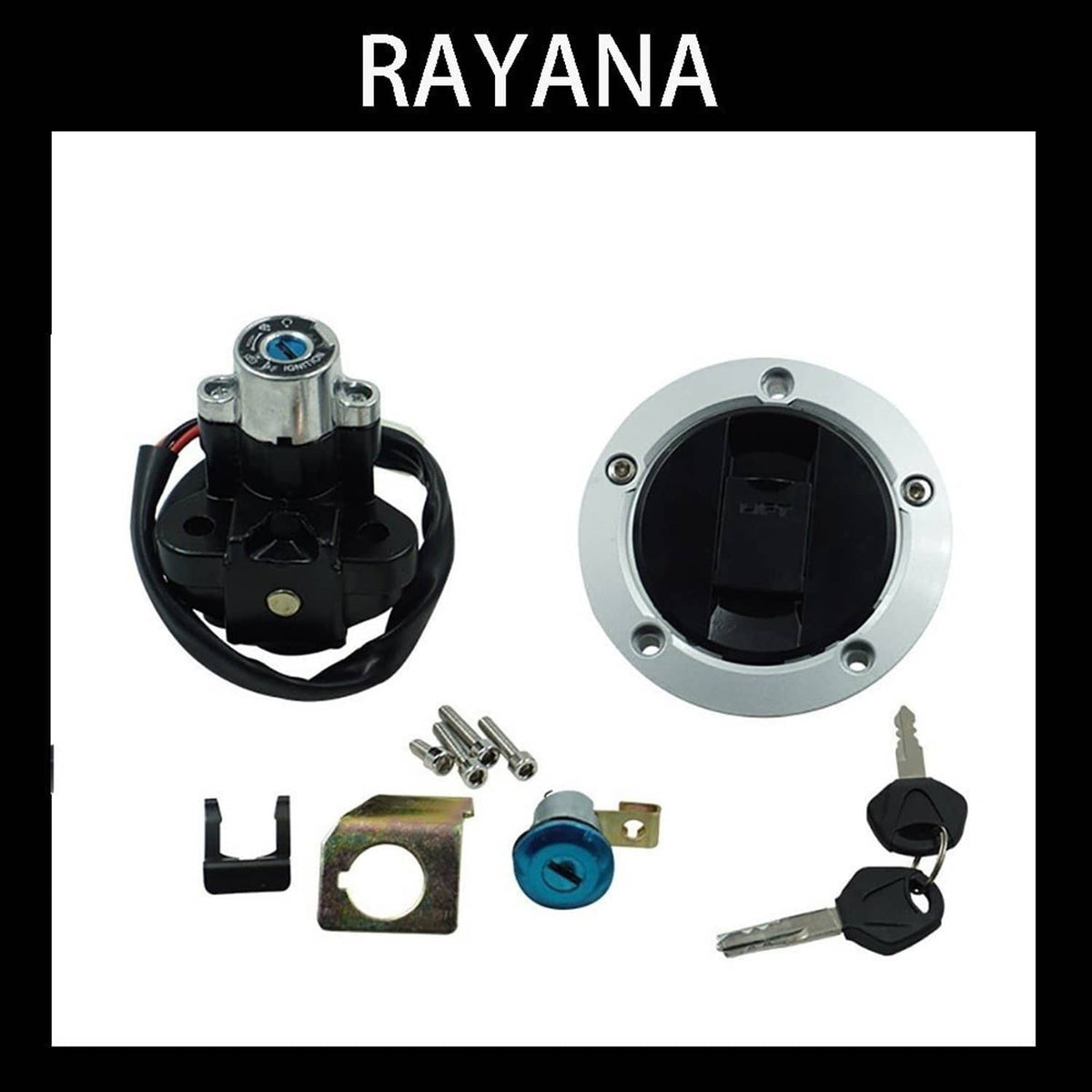 Solidspare For SUZUKI GSXR750 600 2004-2005 Ignition Switch Fuel Gas Cap Seat Lock Key Set