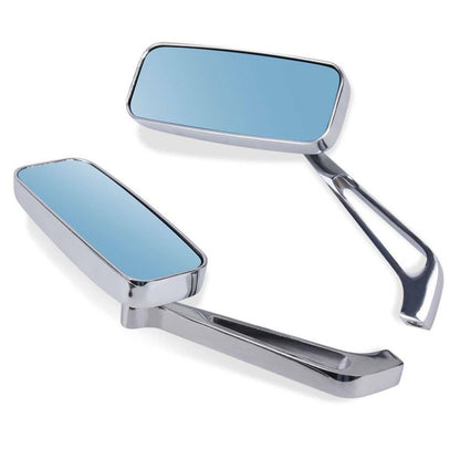 Solidspare 8mm/10mm Motorcycle Rearview Side Rectangle Mirrors For Honda Yamaha Kawasaki