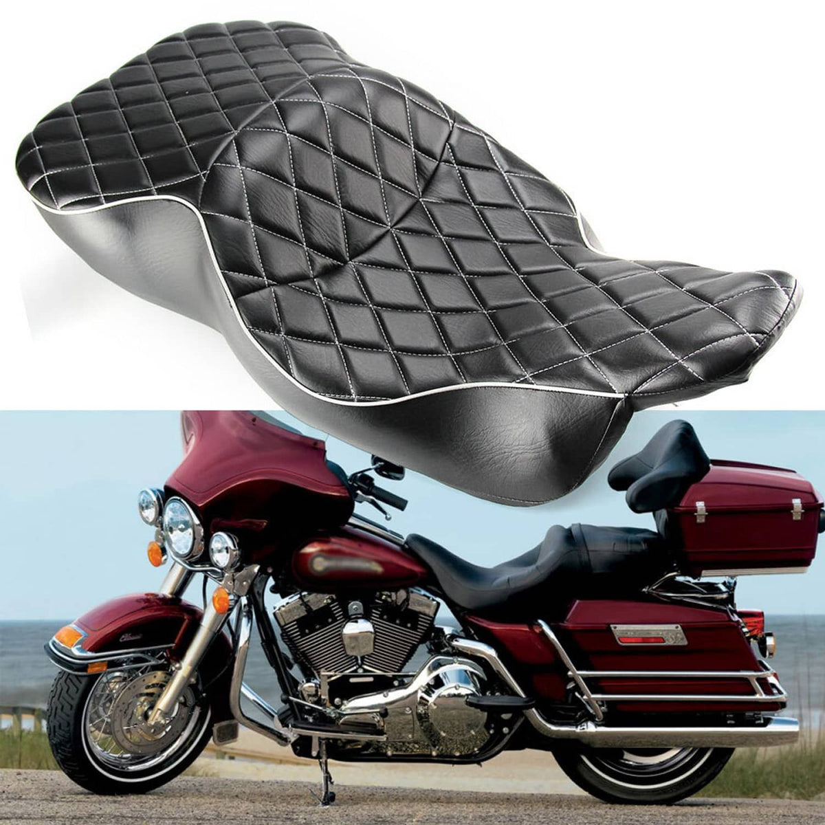 Solidspare Driver & Passenger Seat For 1997-2007 Harley Electra Glide Ultra Classic