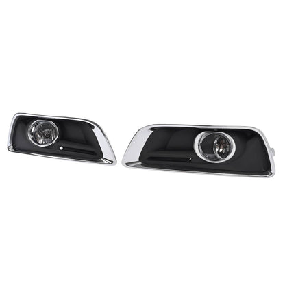 Solid Spare For Chevy Malibu 2013-2016 Fog Lights Bumper Lamps w/ Black Bezel Molding Wiring