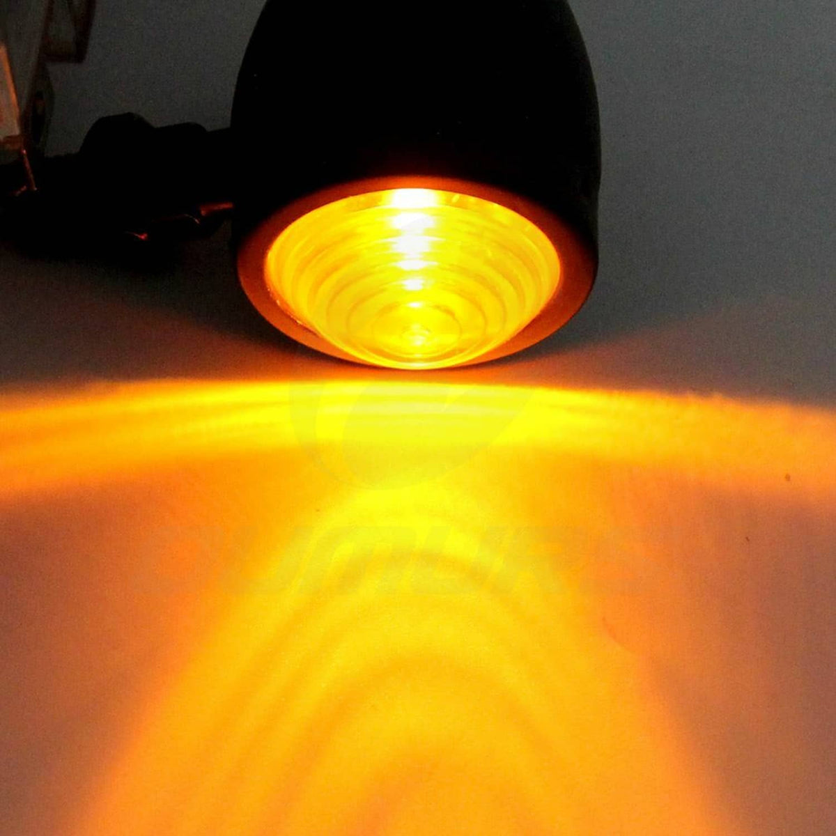 Solidspare Universal Motorcycle Amber Bullet Turn Signals Tail Lights Indicator For Harley