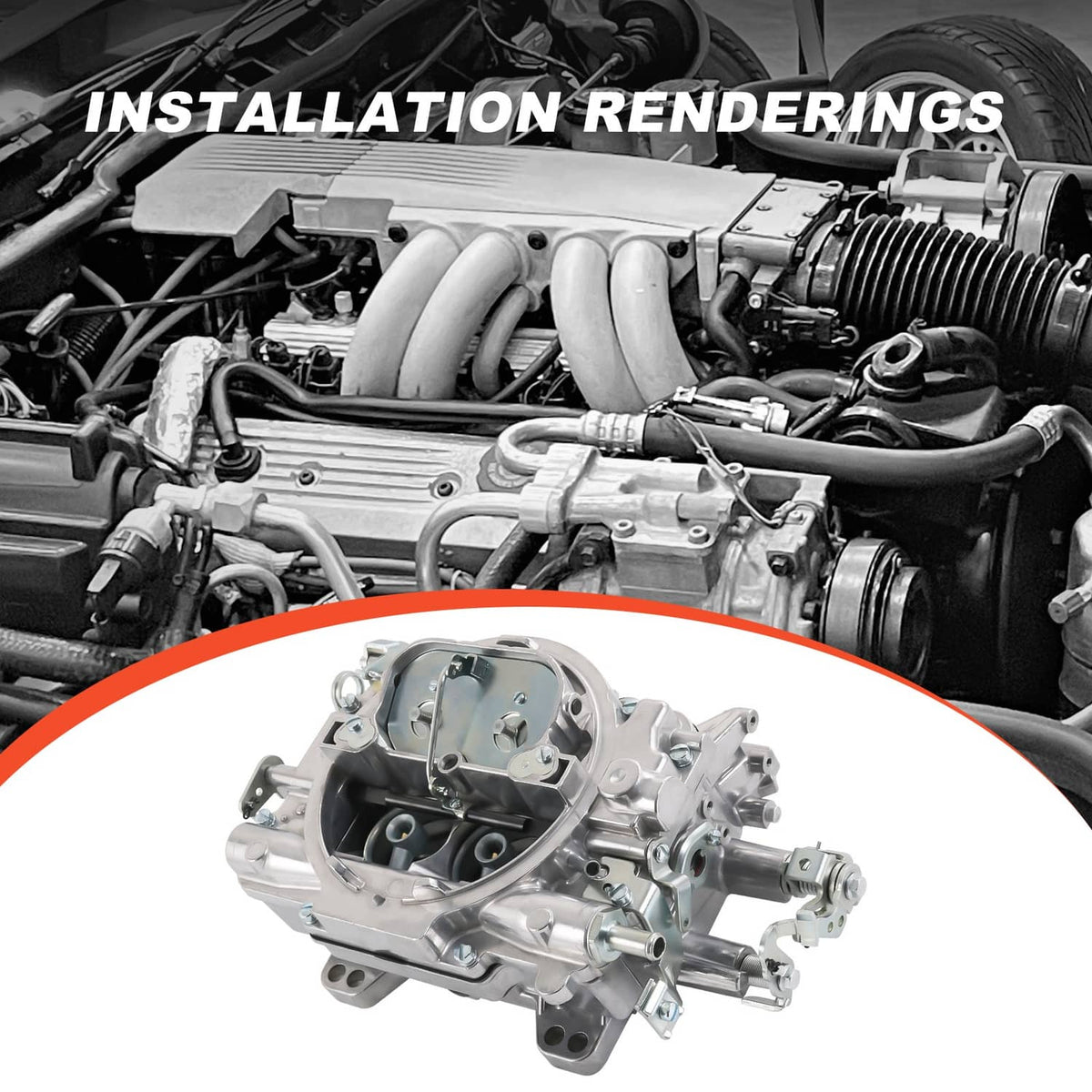 Solidspare Replace 1405 Performer 600 CFM Square Bore 4 Barrel Carburetor W/ Manual Choke