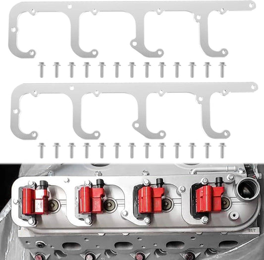 Solid Spare 5.3L LS Square Coil Brackets Valve Cover For D581 D514A D510C 12558693 LSX Swap