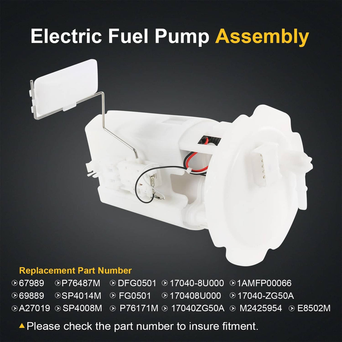 Solidspare Fuel Pump Module Assembly Port For Nissan Sentra 2002-2006 1.8L 2.5L with 1 Tube