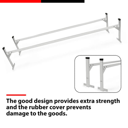 Solidspare Adjustable Roof Mount Ladder Rack Bracket 400 lbs For Universal Trailer 4'-8.5'