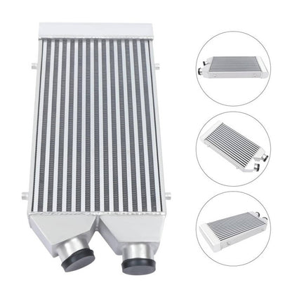 Solidspare Universal Aluminum Intercooler Front Mount 2.5" Inlet & Outlet Same One Side New