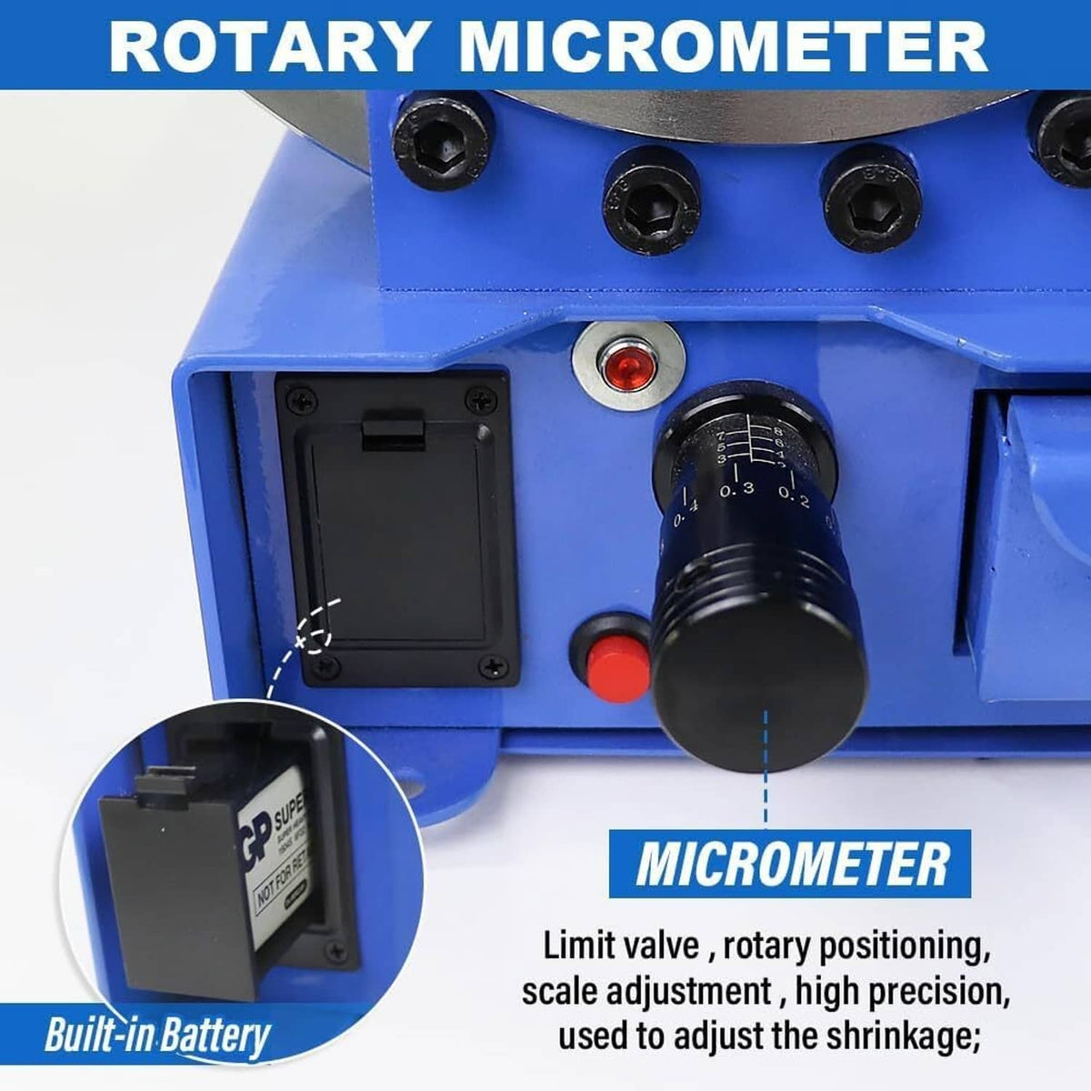 Solidspare New 5600KN Hydraulic Hose Crimper Pipe Clamping Machine w/ 8 Sets Dies 10mm-30mm