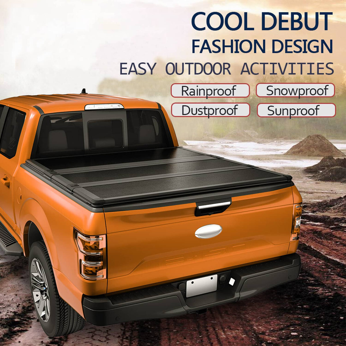 Solidspare Hard 3-Fold Tonneau Cover for 07-22 Chevy Silverado GMC Sierra 5.8 FT Truck Bed