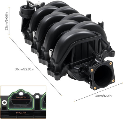 Solidspare New Intake Manifold w/ Gasket for 15-17 Ford F150 5.0L FL3Z-9424-J FL3Z-9424-E