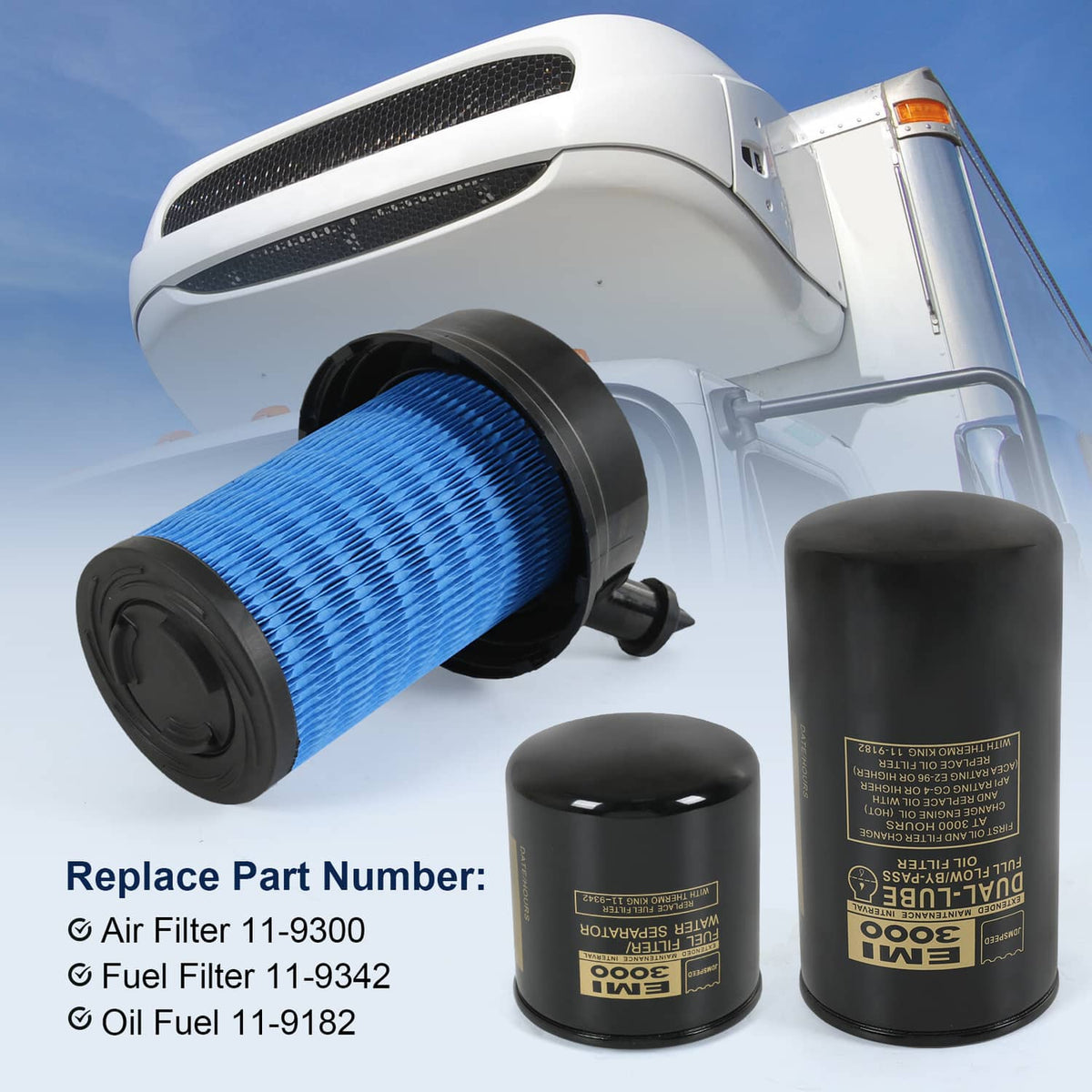 Solidspare Filter Kit For Thermo King SB190 SB210 SB230 SB300 SB330 11-9182 11-9300 11-9342