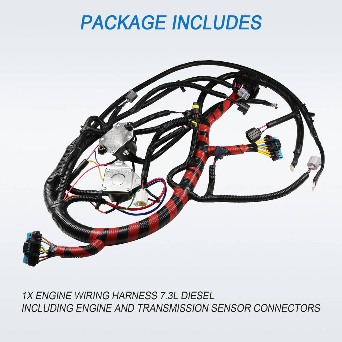 Solidspare Engine Wiring Harness W/O Calif For 99-01 F350 F250 Powerstroke Diesel Auto 7.3L