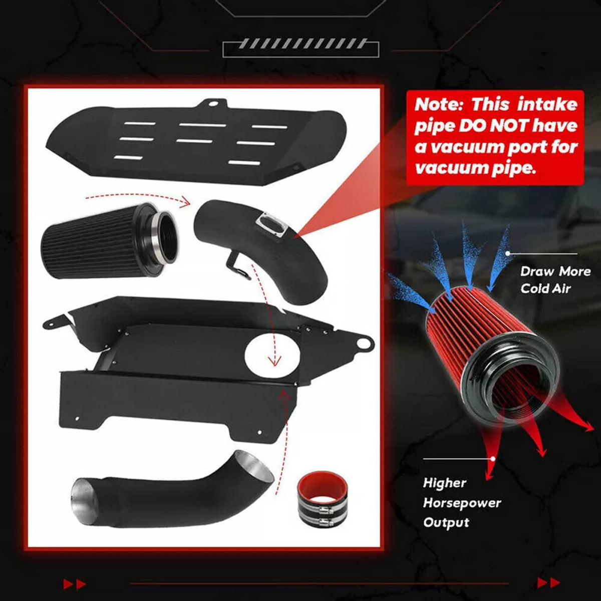 Solidspare New Cold Air Intake Kit For 12-16 BMW F22 220i 228i 320i 328i 420i 428i 2.0T N20