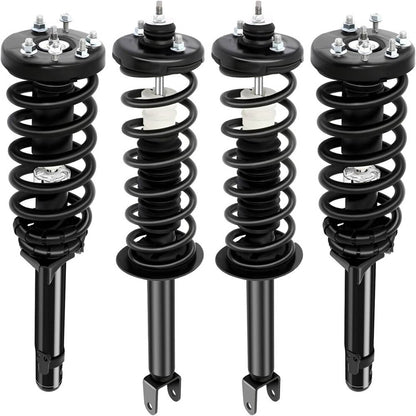 Solidspare New 4Pcs Front & Rear Complete Shocks Struts For 2008-12 Honda Accord 2.4L 3.5L