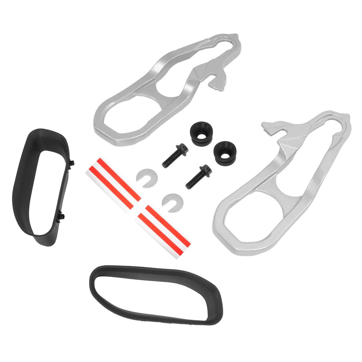 Solid Spare Pair Heavy Duty Front Car Tow Hooks with Hardware Kits For Ram 1500 DT 2019-2024