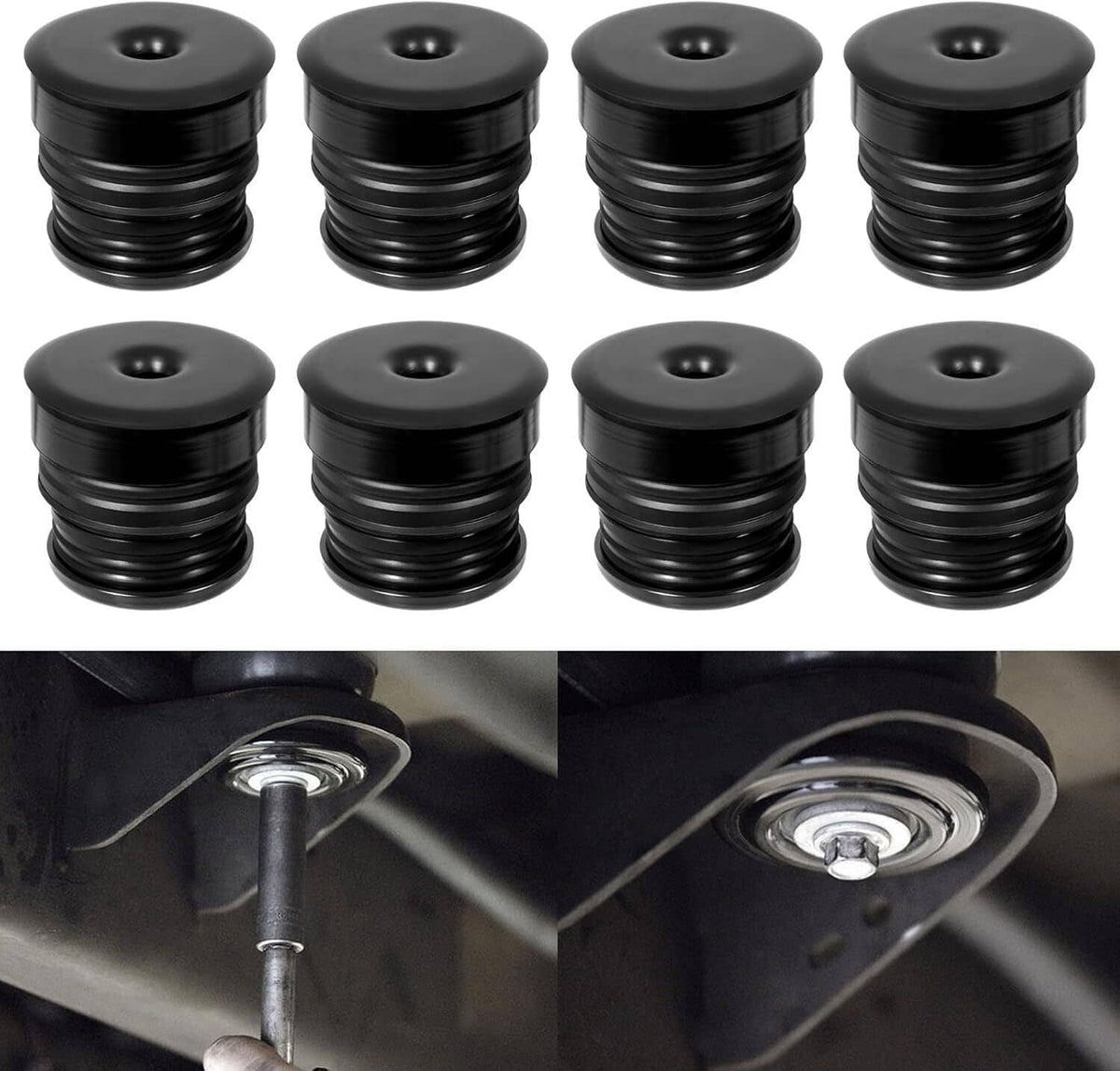 Solidspare New Body Mount Bushing Kit Silicone for 08-16 Ford F250 F350 Super Duty Crew Cab