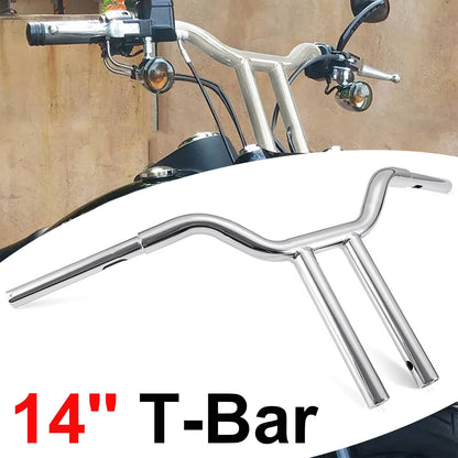 Solidspare Chrome 14" MX-T Bars Handlebar For Harley Sportster XL Iron 883 1200 48 FLST US
