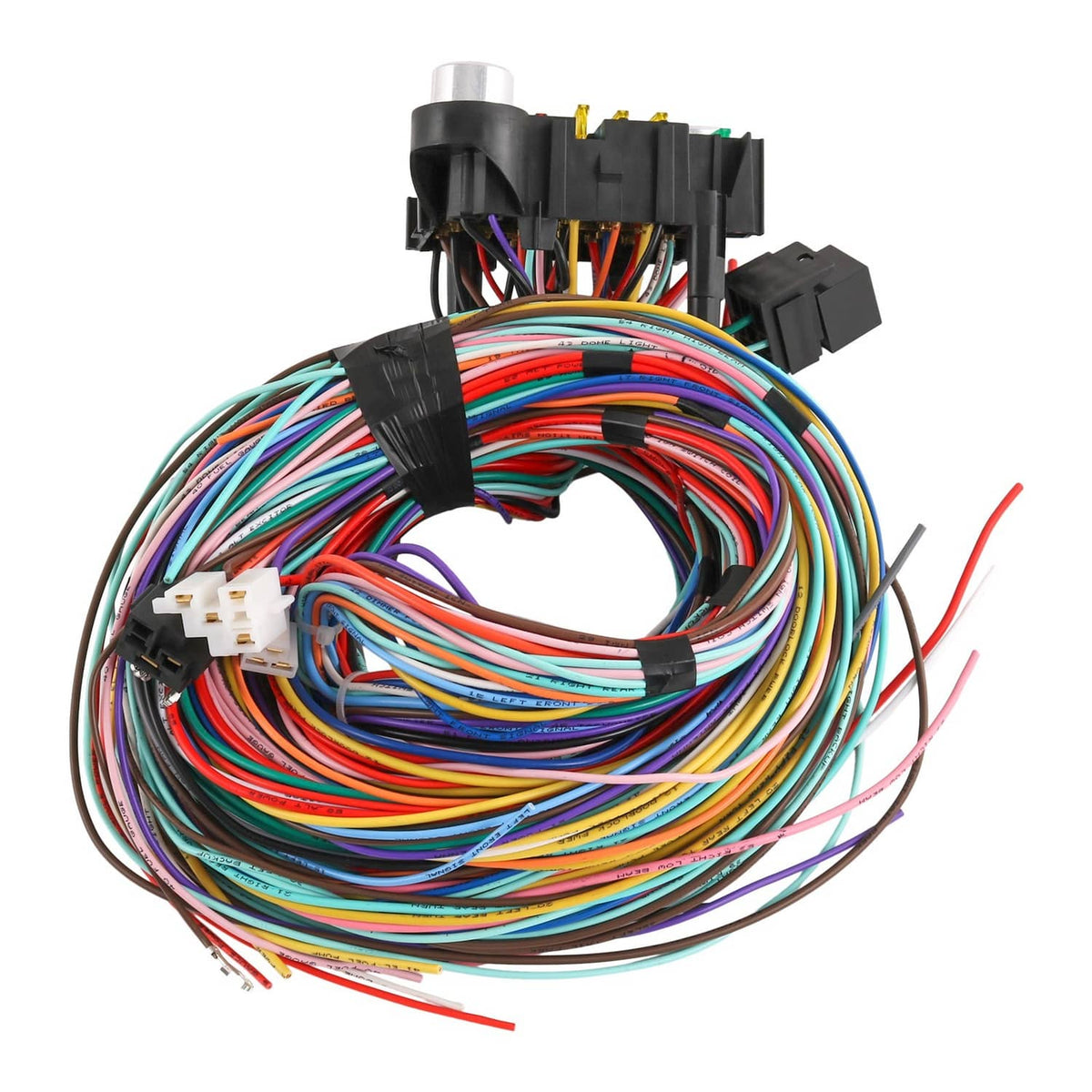 Solidspare 21 Circuit Wiring Harness Fit Chevy Ford Hotrods Universal Extra Long Wire