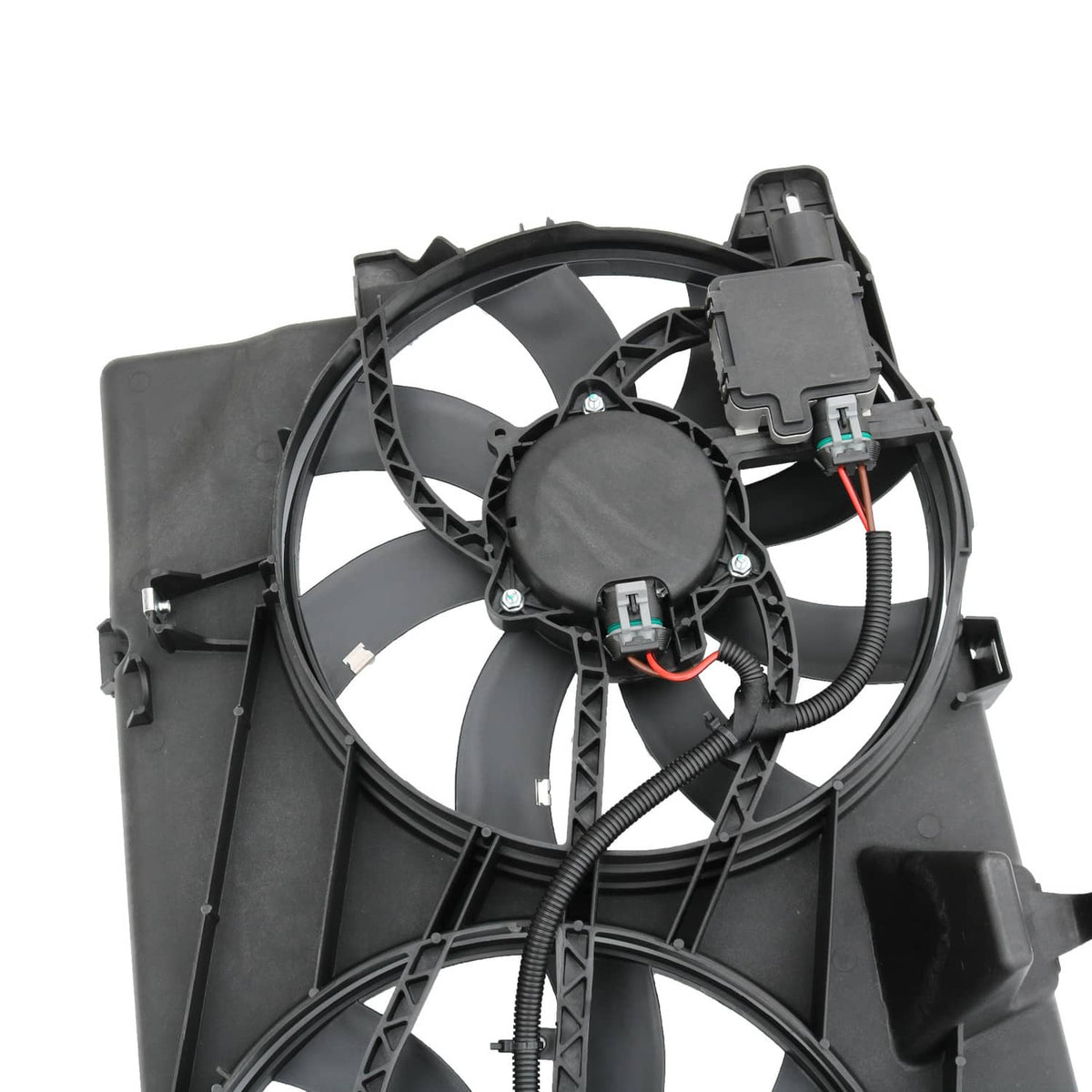 Solidspare FO3115177 Dual Radiator Condenser Cooling Fan Assembly For Ford Edge MKX Lincoln