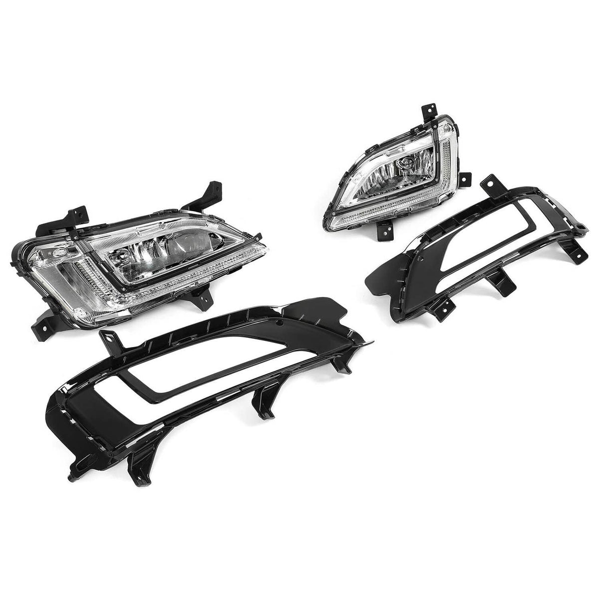 Solid Spare Pair LED&DRL Fog Lights Bumper Lamps LH&RH w/Bulbs For Hyundai Tucson 2019-2021