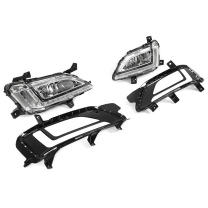 Solid Spare Pair LED&DRL Fog Lights Bumper Lamps LH&RH w/Bulbs For Hyundai Tucson 2019-2021
