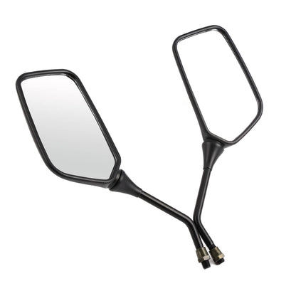 Solidspare Pair Motorcycle Rearview Black Mirrors Fit For Suzuki DR200 DR350 DRZ400 DR650