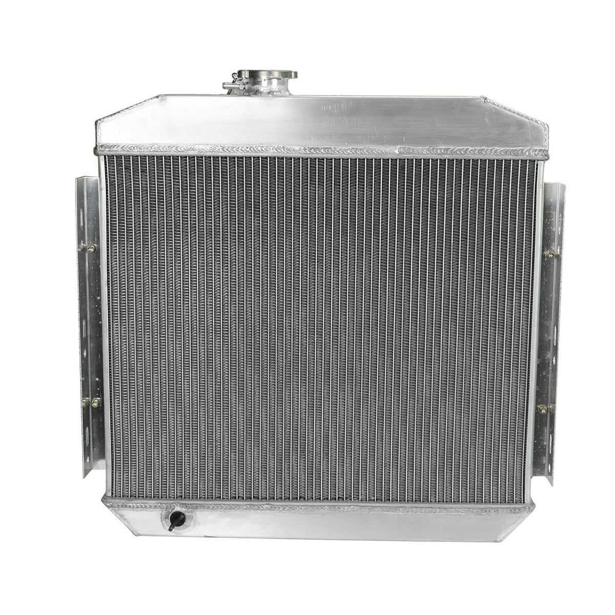 Solidspare For 1955-1957 Chevy Block V8 Bel Air 3 Row Aluminum Radiator+Fan Shroud+Relay