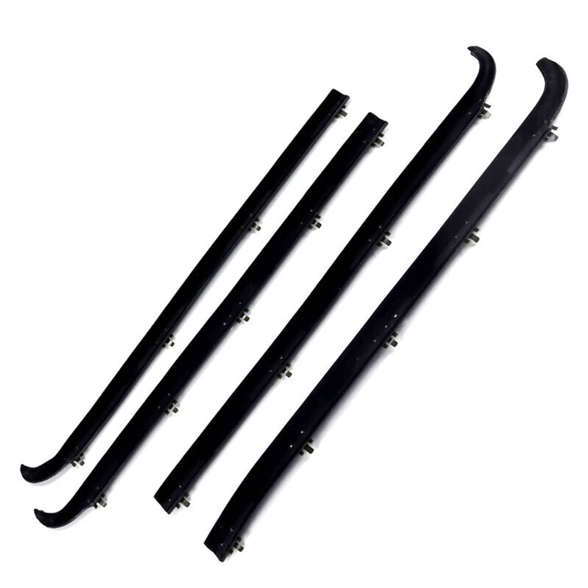 Solidspare 4PCS Door Window Seal Belt Weatherstrip Kit For 1987- 1997 Ford F150 F250 F350