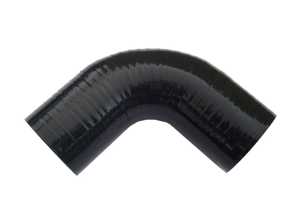 Solidspare Black Silicone Hose Elbow Coupler Joiner Pipe 2.5" to 2.5" 90° Degree Leg 102mm