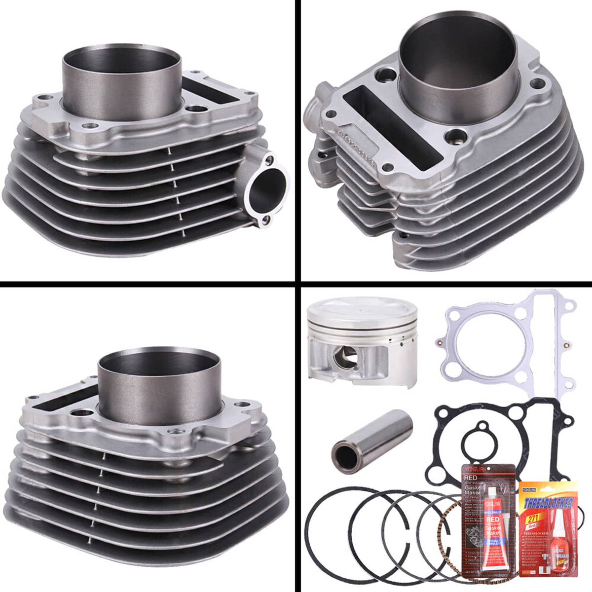 Solidspare For Yamaha Bear Tracker 250 Cylinder Piston Gasket Top End Kit Set 1999-2004 ATV