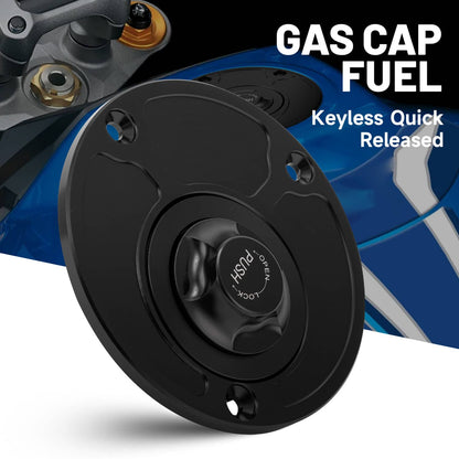 Solidspare For YAMAHA YZF600 YZF1000 FZ1 FZ6 R1 R6 YSR50 FZR750 Fuel Gas Tank Cap Black