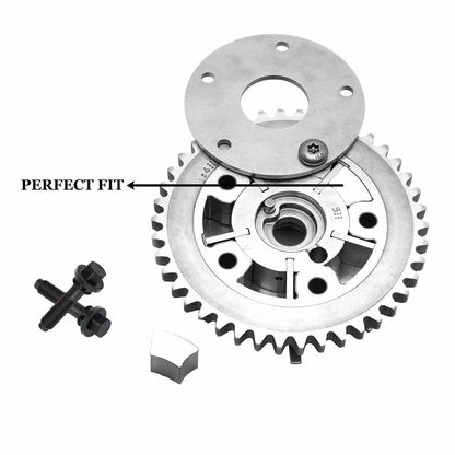 Solid Spare Cam Phaser Lock Out Kit, Camshaft Pulley Mounting Bolt and Timing Chain for Ford