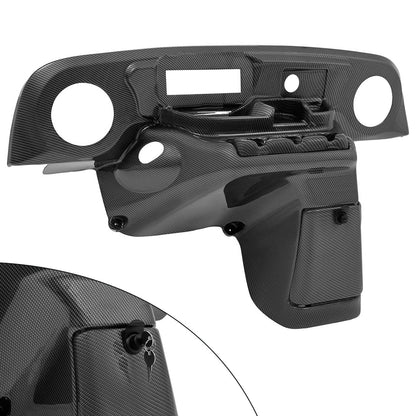 Solidspare Carbon Fiber Style Dash Dashboard W/ Radio Speaker Cutout For EZGO TXT 96-13