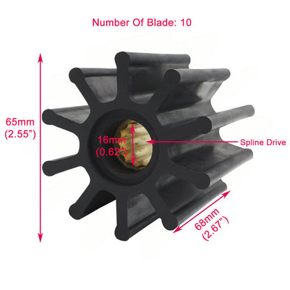 Solid Spare Water Pump Impeller Replacement Yanmar Inboard 6LY-STE 6LY-UTE For 119593-42200