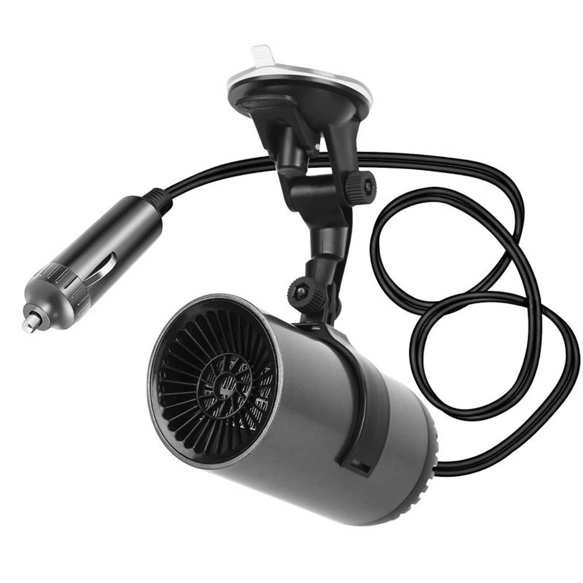 Solidspare Electric Car Heated Hot Air Portable Defogger Defroster W/ Windshield Holder US