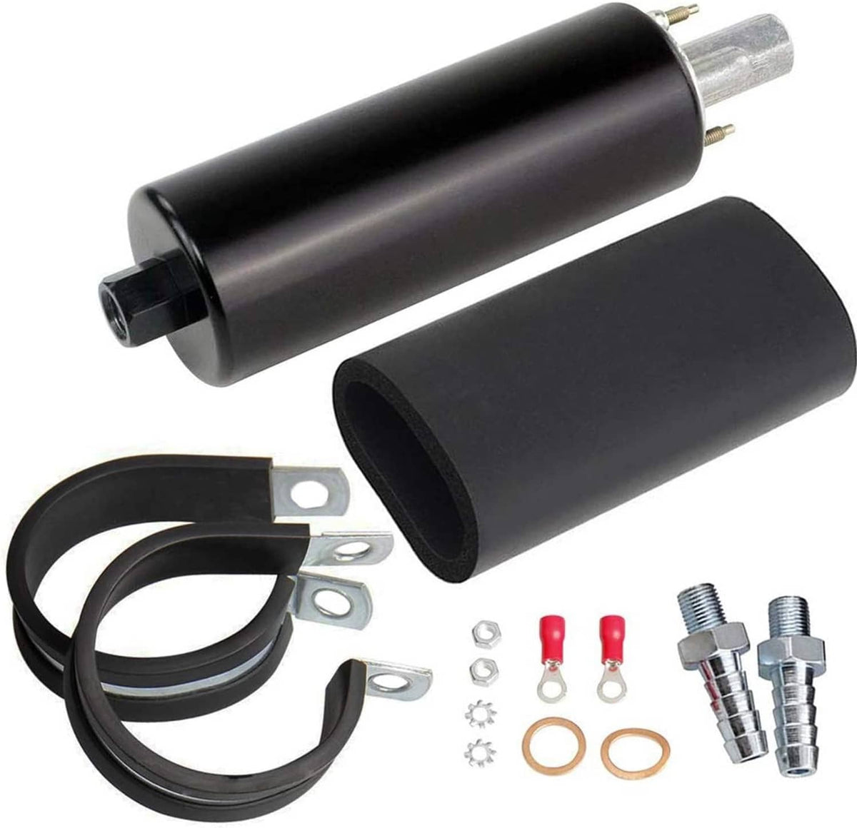 Solidspare New Universal High Flow & Pressure External Inline 255LPH Fuel Pump GSL392