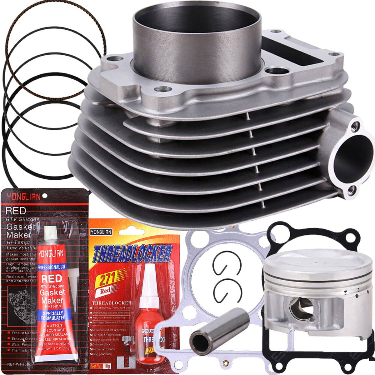 Solidspare For Yamaha Bear Tracker 250 Cylinder Piston Gasket Top End Kit Set 1999-2004 ATV