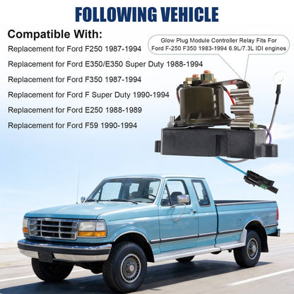 Solidspare E7TZ12B533A Glow Plug Controller Relay for Ford F350 1987-1994 7.3L FOTZ12B533A