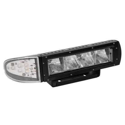 Solidspare 2PCS Headlight Heated LED Plow Lights Universal Replace For 1312100