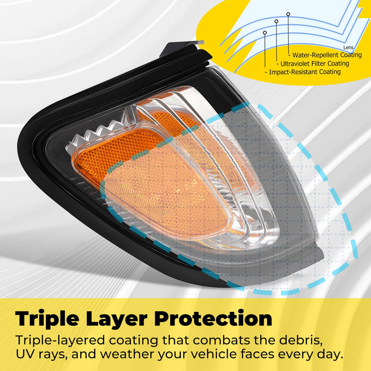Solid Spare Side Marker Corner Parking Turn Signal Lights W/ Bulbs For Toyota Tacoma 2001-04