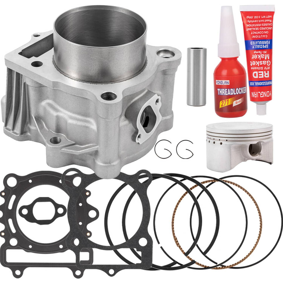 Solidspare TOP END KIT W/ CYLINDER PISTON For UTV ATV YS 400 HiSUN BENNCHE MASSIMO COLEMAN