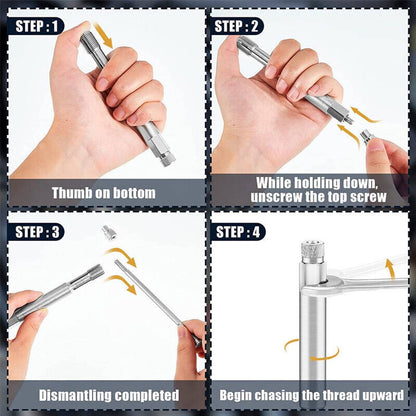 Solidspare 14mm Back Tap Thread Repair Tool Auto Repair Tool Threading 640811 Silver New