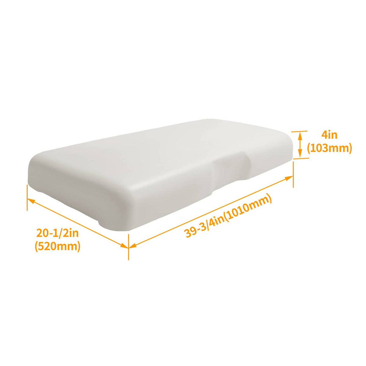 Solidspare White Golf Cart Front Seat Bottom Cushion Assembly For EZGO RXV 2008-Up 2016