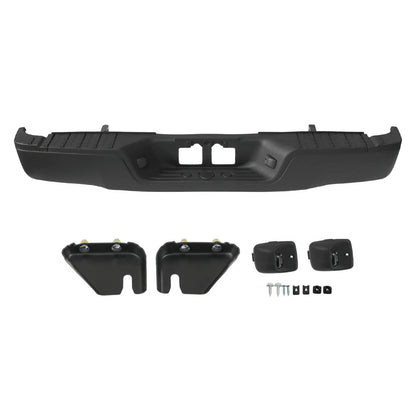 Solidspare Steel Rear Step Bumper Assembly For 2007-2013 Toyota Tundra W/O Park Holes Black