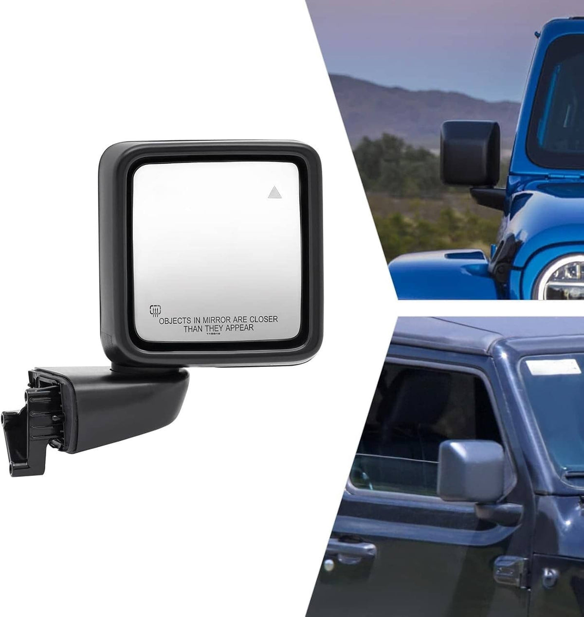 Solidspare New Rear Mirror w/Blind Spot Left+Right Side For 2018-25 Jeep Wrangler Gladiator