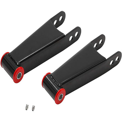 Solidspare 3" Rear Drop Shackles For 2001-2010 Chevy GMC Sierra Silverado 1500HD 3500HD 2WD