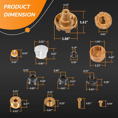 Solidspare RK-17MH Wall Hydrant Metal Handle Repair Kit Fit for Woodford Model 17 Faucets