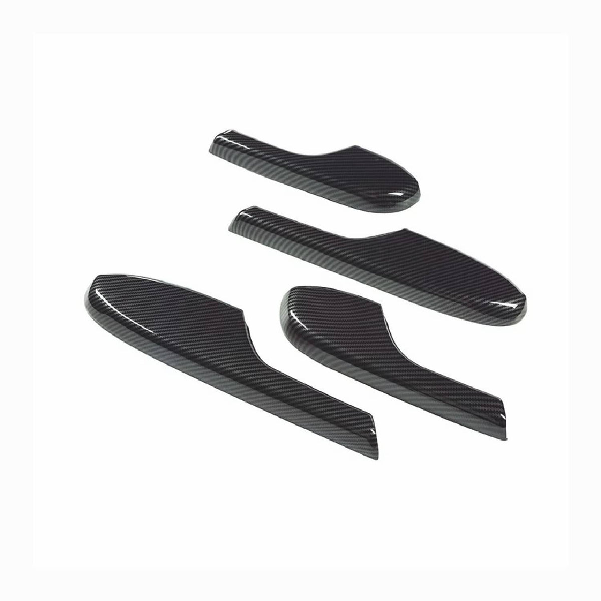 Solid Spare 4x For Honda Civic 2016-2020 Carbon Fiber Interior Door Armrest Panel Trim Cover