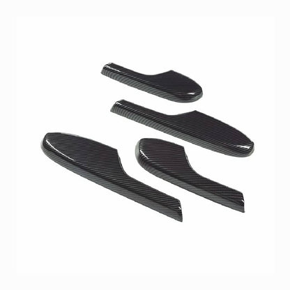 Solid Spare 4x For Honda Civic 2016-2020 Carbon Fiber Interior Door Armrest Panel Trim Cover